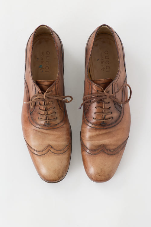 Gucci Leather Wingtip Oxford