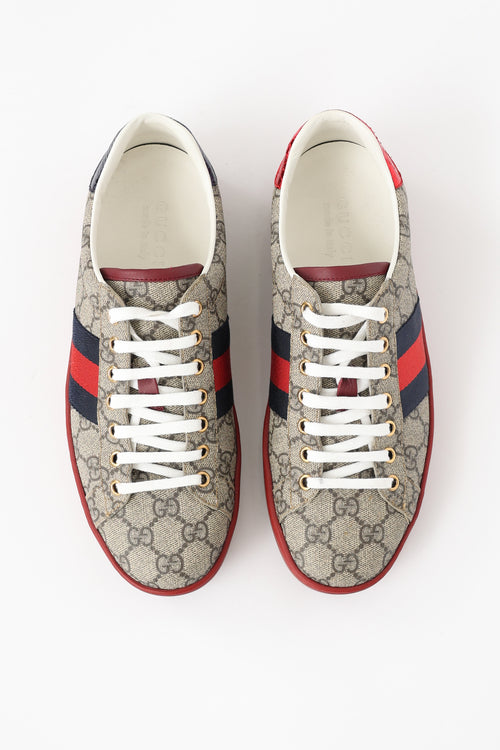 Gucci Leather Ace GG Supreme Sneaker