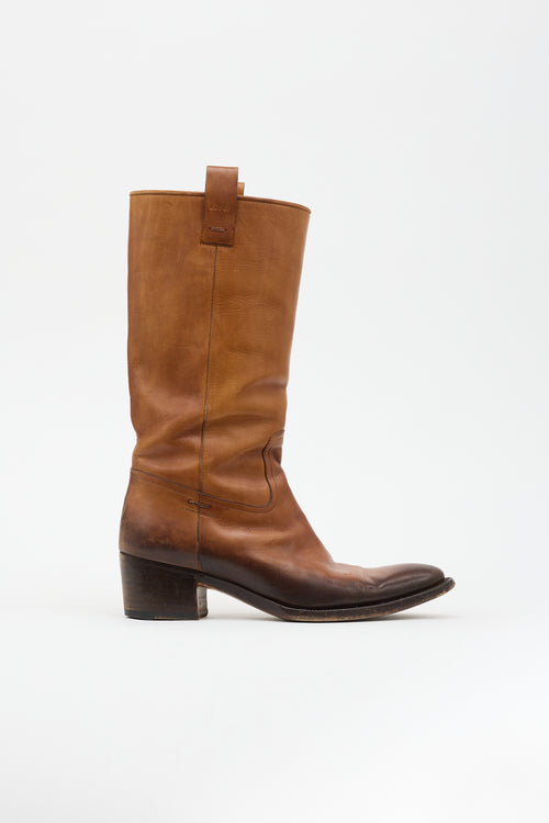 Gucci Leather Riding Boot