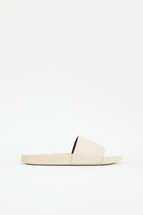 Gucci Leather & Rubber Microguccissima GG Slide