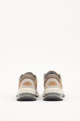 Gucci Light Grey & Brown Suede & Mesh Run Sneaker