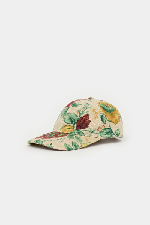 Gucci Linen Floral Baseball Cap