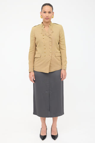 Gucci Linen Double Breasted Blazer