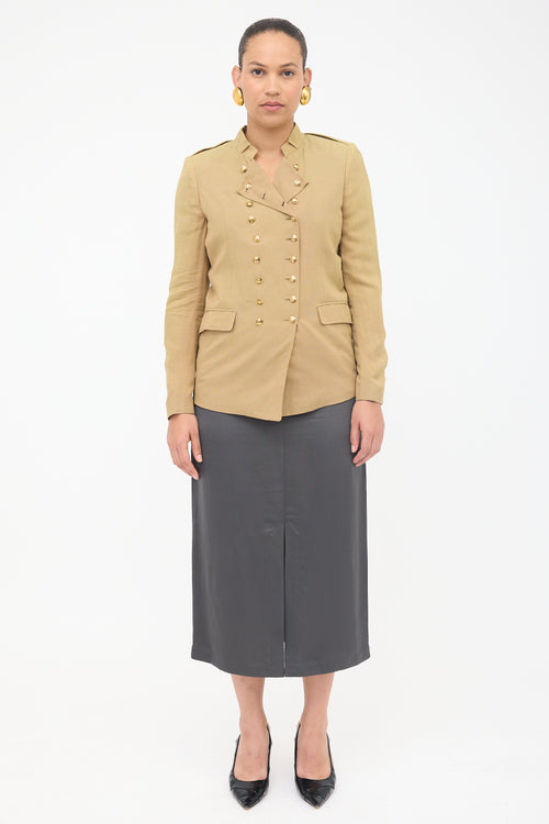 Gucci Linen Double Breasted Blazer