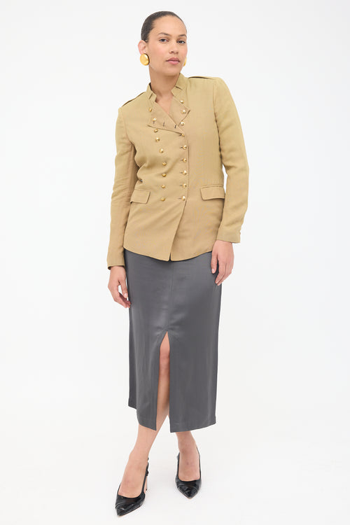 Gucci Linen Double Breasted Blazer