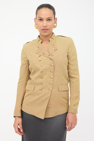 Gucci Linen Double Breasted Blazer