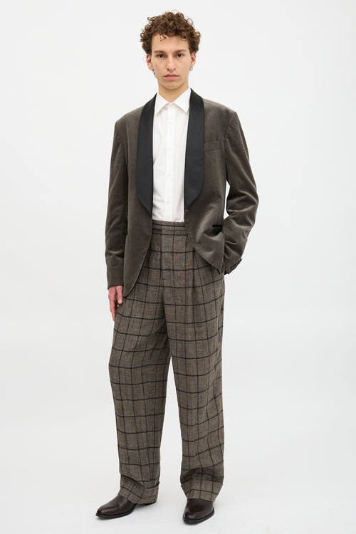 Gucci Linen Check Trouser