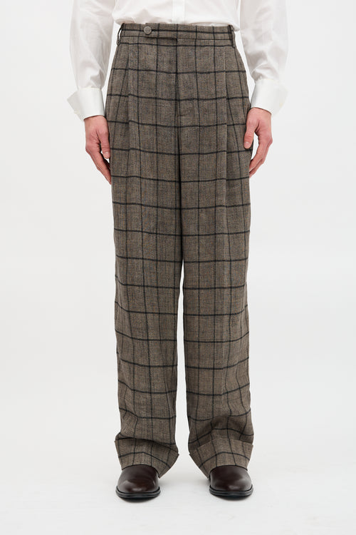 Gucci Linen Check Trouser