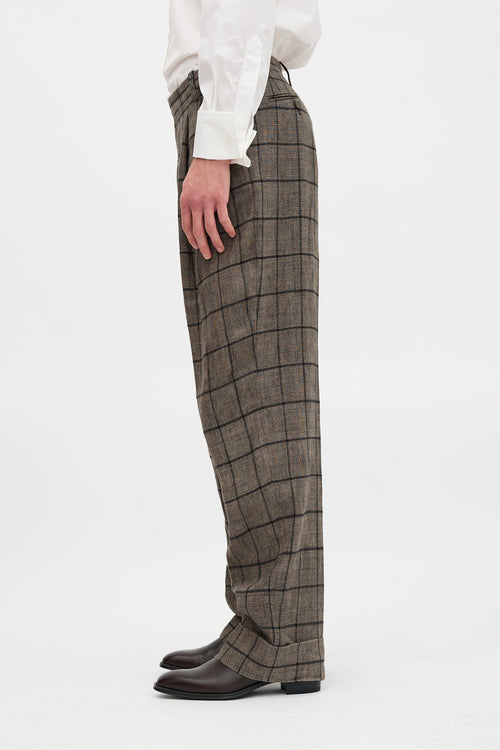 Gucci Linen Check Trouser