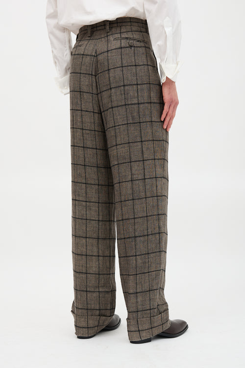 Gucci Linen Check Trouser
