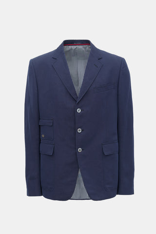 Gucci Linen Patch Pocket Blazer
