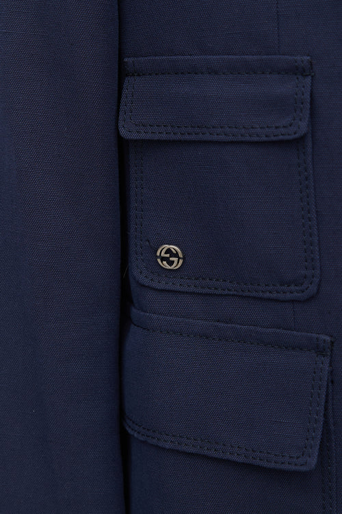 Gucci Linen Patch Pocket Blazer