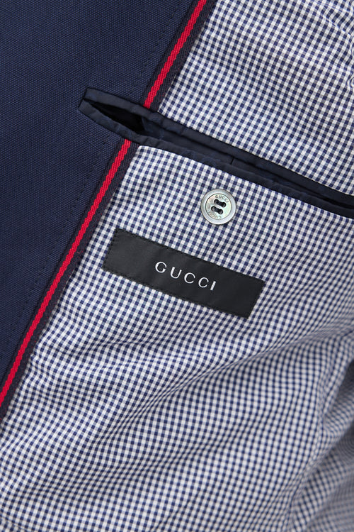Gucci Linen Patch Pocket Blazer