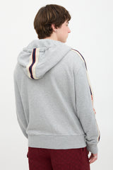 Gucci Logo Stripe Zip Up Sweater