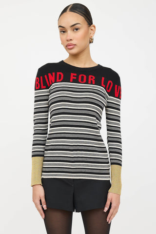 Gucci Cashmere Blind For Love Knit Sweater