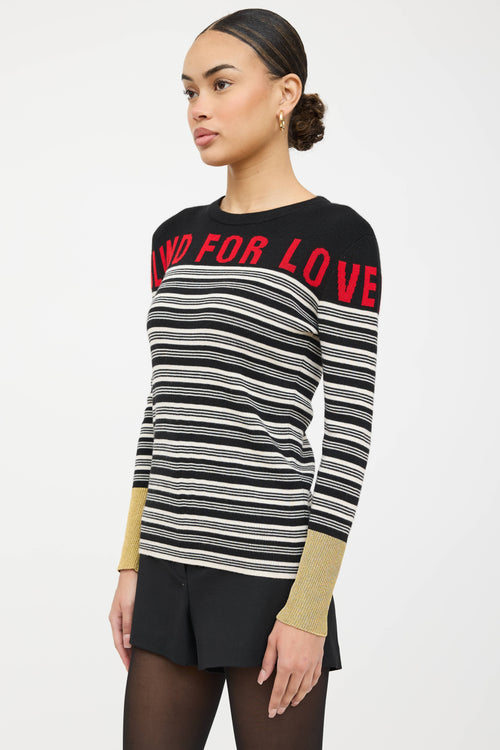 Gucci Cashmere Blind For Love Knit Sweater