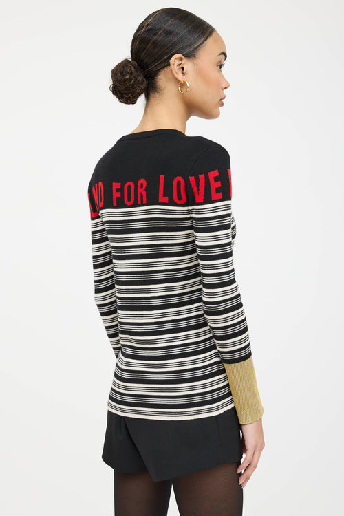 Gucci Cashmere Blind For Love Knit Sweater