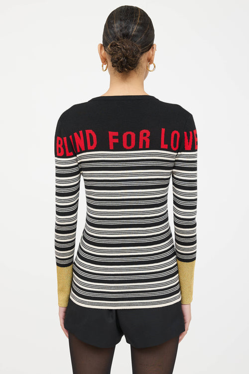 Gucci Cashmere Blind For Love Knit Sweater