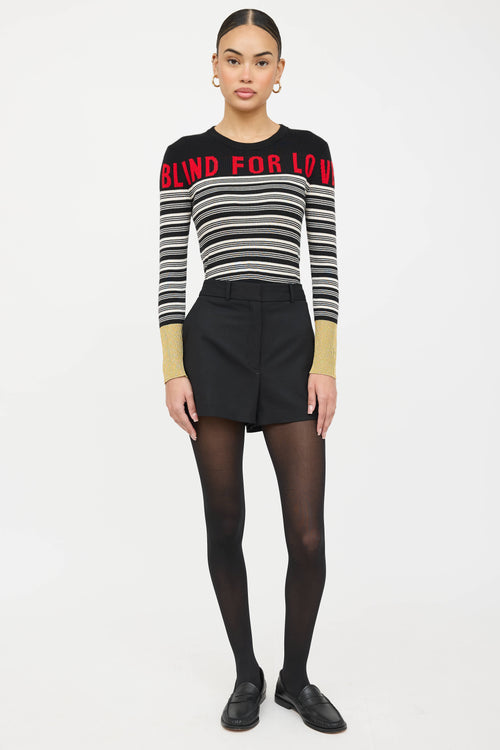 Gucci Cashmere Blind For Love Knit Sweater