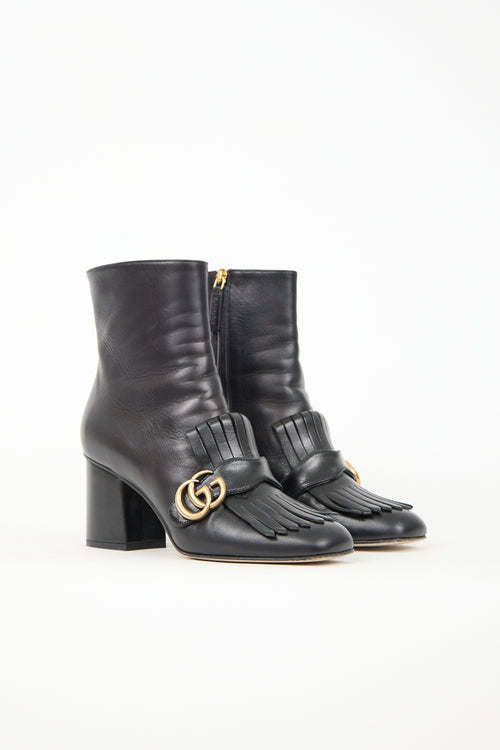 Gucci Marmont GG Fringe Ankle Boot