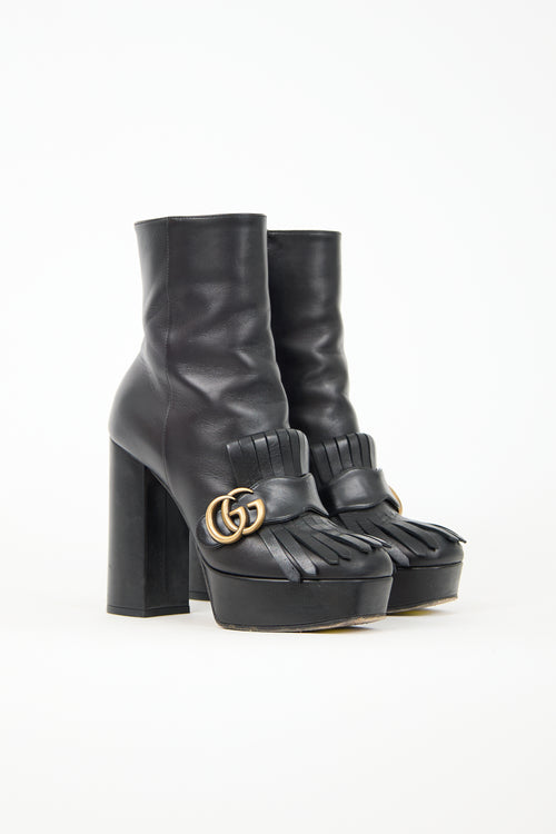 Gucci Marmont GG Fringe Platform Boot