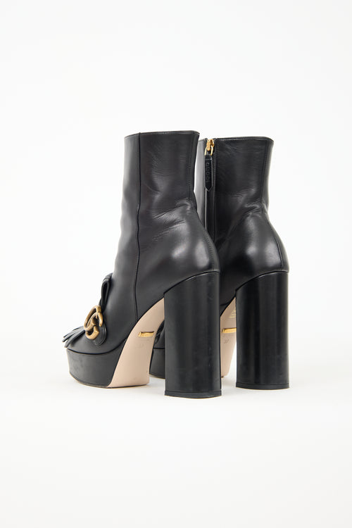 Gucci Marmont GG Fringe Platform Boot