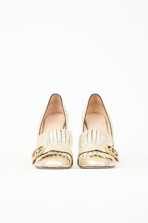 Gucci Marmont GG Fringe Pump