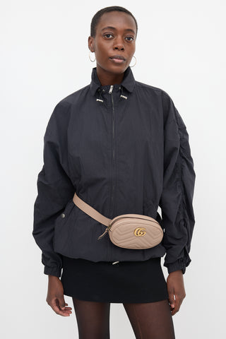 Gucci Matelassé Leather Marmont GG Belt Bag