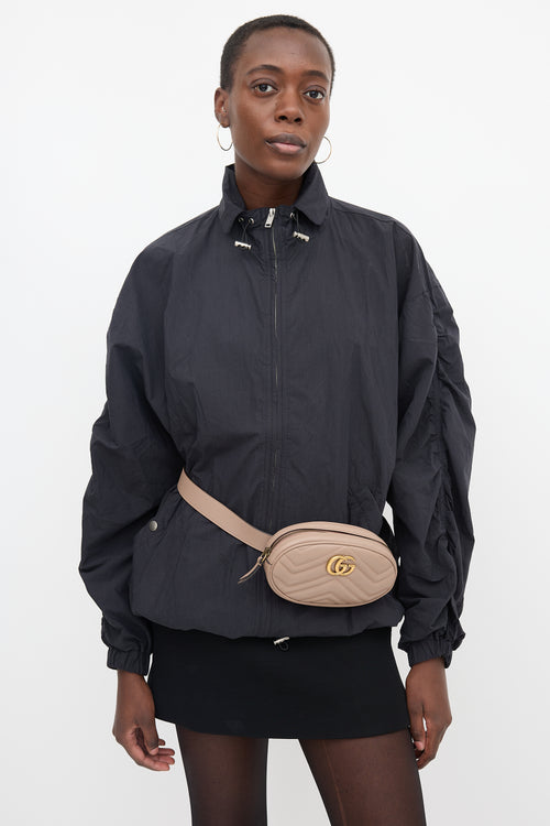 Gucci Matelassé Leather Marmont GG Belt Bag