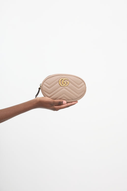 Gucci Matelassé Leather Marmont GG Belt Bag
