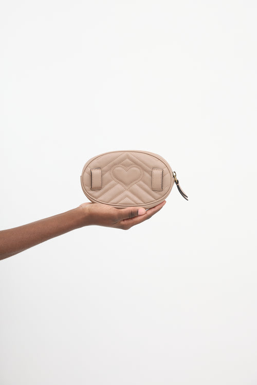 Gucci Matelassé Leather Marmont GG Belt Bag