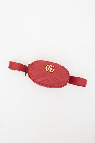 Gucci Matelasse Leather Marmont GG Belt Bag