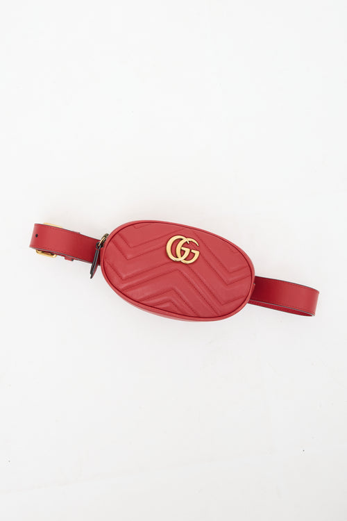 Gucci Matelasse Leather Marmont GG Belt Bag