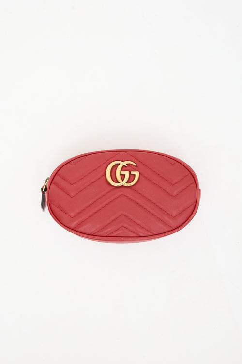 Gucci Matelasse Leather Marmont GG Belt Bag