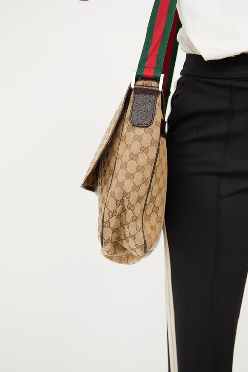 Gucci Brown GG Monogram Canvas Sherry Messenger Bag