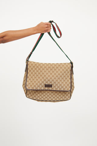Gucci Brown GG Monogram Canvas Sherry Messenger Bag