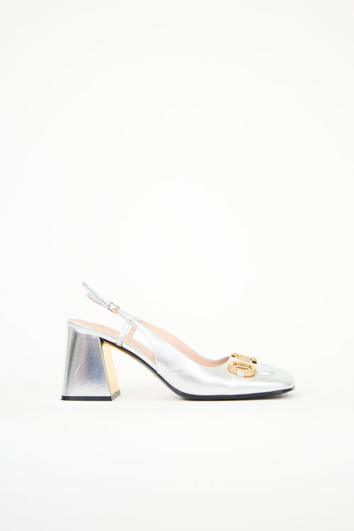 Gucci Metallic Leather Baby 75 Heel