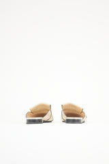 Gucci Metallic Leather Marmont Fringe Mule