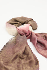 Gucci Metallic Ombré GG Fringe Scarf
