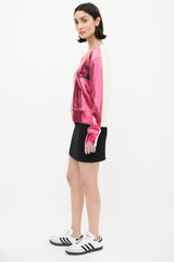 Gucci Metallic Pink & Cream Blind For Love Sweatshirt