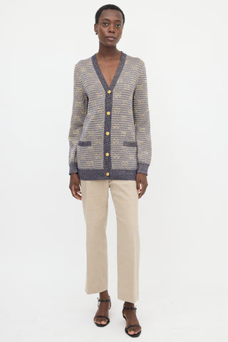 Gucci Metallic Wool GG Cardigan