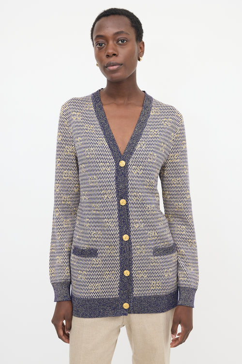 Gucci Metallic Wool GG Cardigan