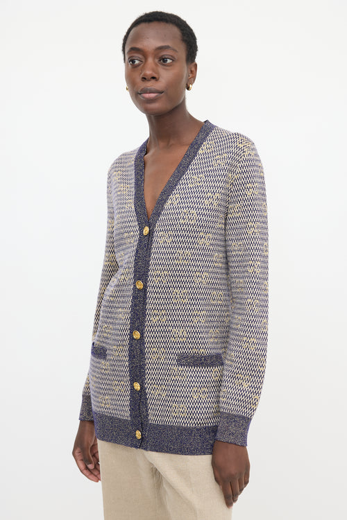 Gucci Metallic Wool GG Cardigan
