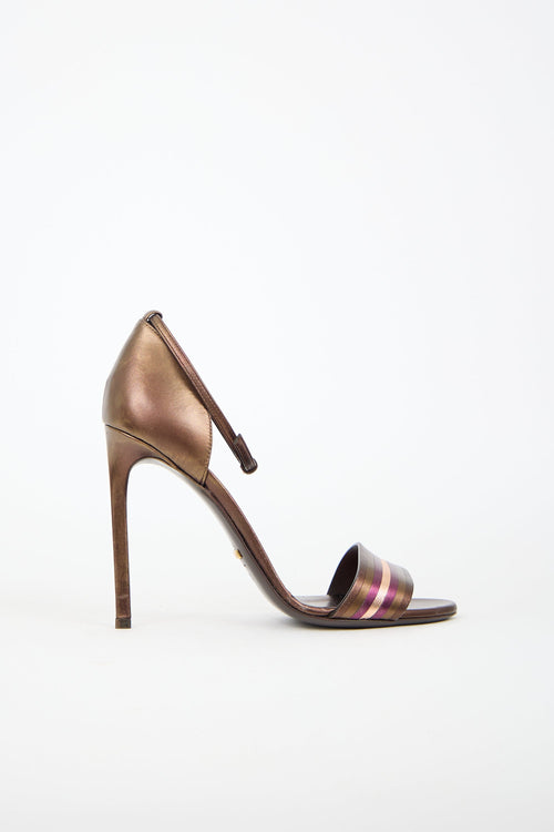 Gucci Metallic Leather Sandal