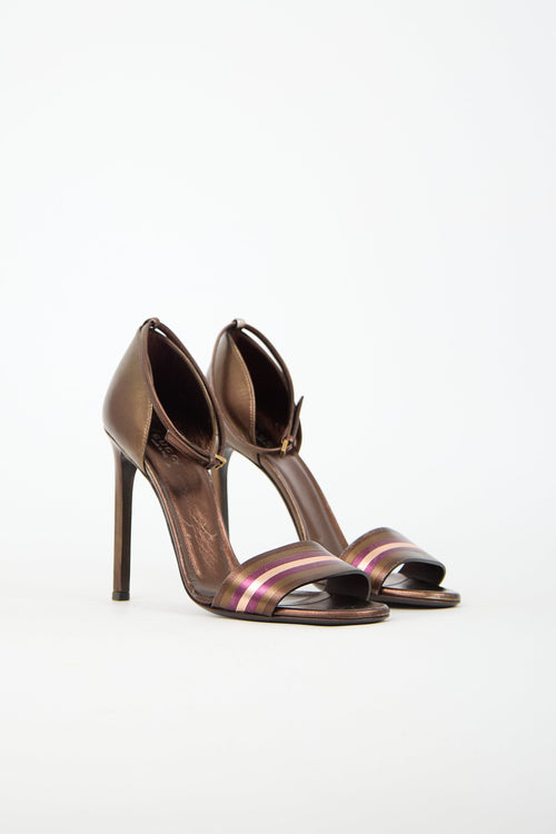Gucci Metallic Leather Sandal