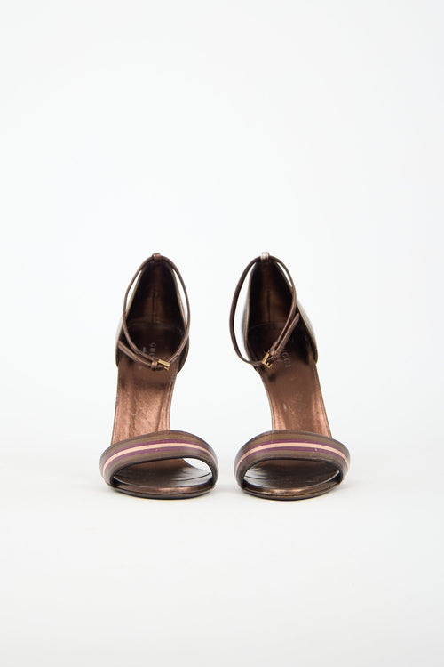 Gucci Metallic Leather Sandal