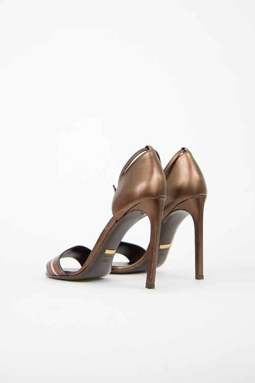 Gucci Metallic Leather Sandal