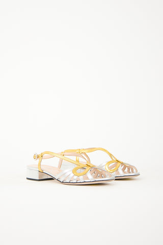 Metallic Leather Zephyra Sandal
