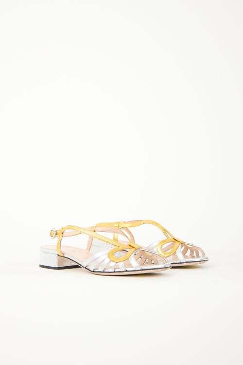 Metallic Leather Zephyra Sandal