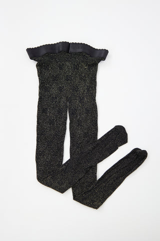 Gucci Metallic Mesh GG Tights